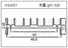 鏟片鋁型材HS4051