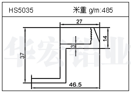 冷拔管鋁型材HS5035