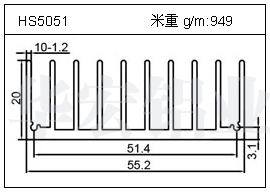 加熱器鋁型材HS5051