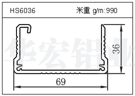 變頻器鋁型材HS6036