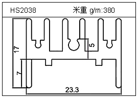 電焊機(jī)鋁型材HS2038