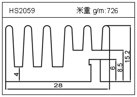 電焊機(jī)鋁型材HS2059