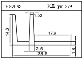 電焊機(jī)鋁型材HS2063