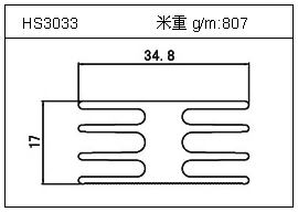 門窗鋁型材HS3033