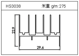 門窗鋁型材HS3038