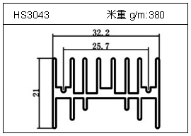 門窗鋁型材HS3043