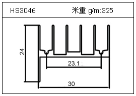 門窗鋁型材HS3046