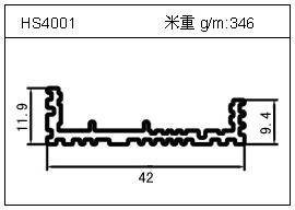 高密齒鋁型材HS4001