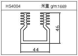 高密齒鋁型材HS4004