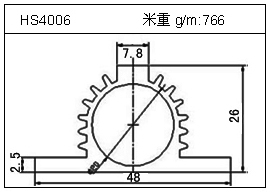 高密齒鋁型材HS4006