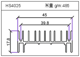 高密齒鋁型材HS4025